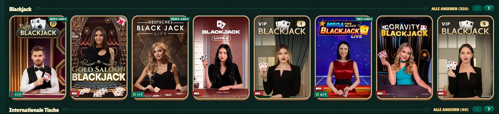 Live-Blackjack-Tisch mit Nebenwetten bei GoKong
